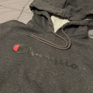Champion Dark Gray Hoodie with Logo